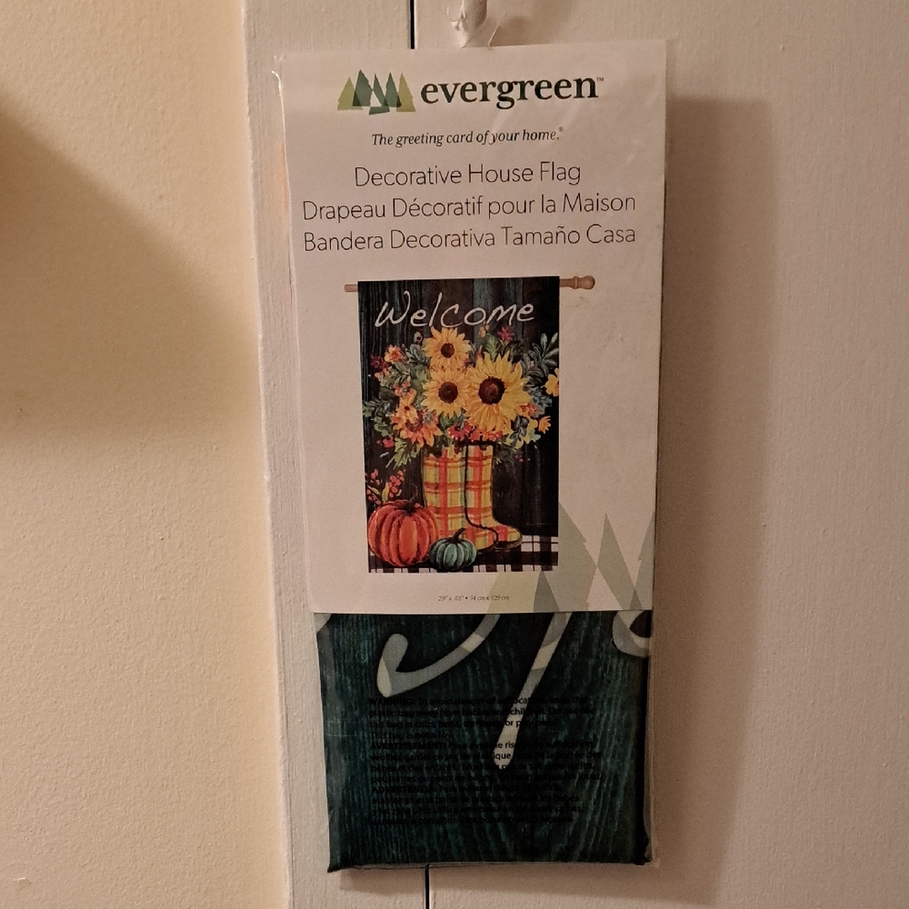 Evergreen Flag Double Sided Welcome Flag Garden Boots Garden Suede Flag Outdoor